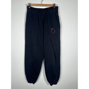 7 Days Active black Monday sweatpants pink logo XS streetwear from Revolve